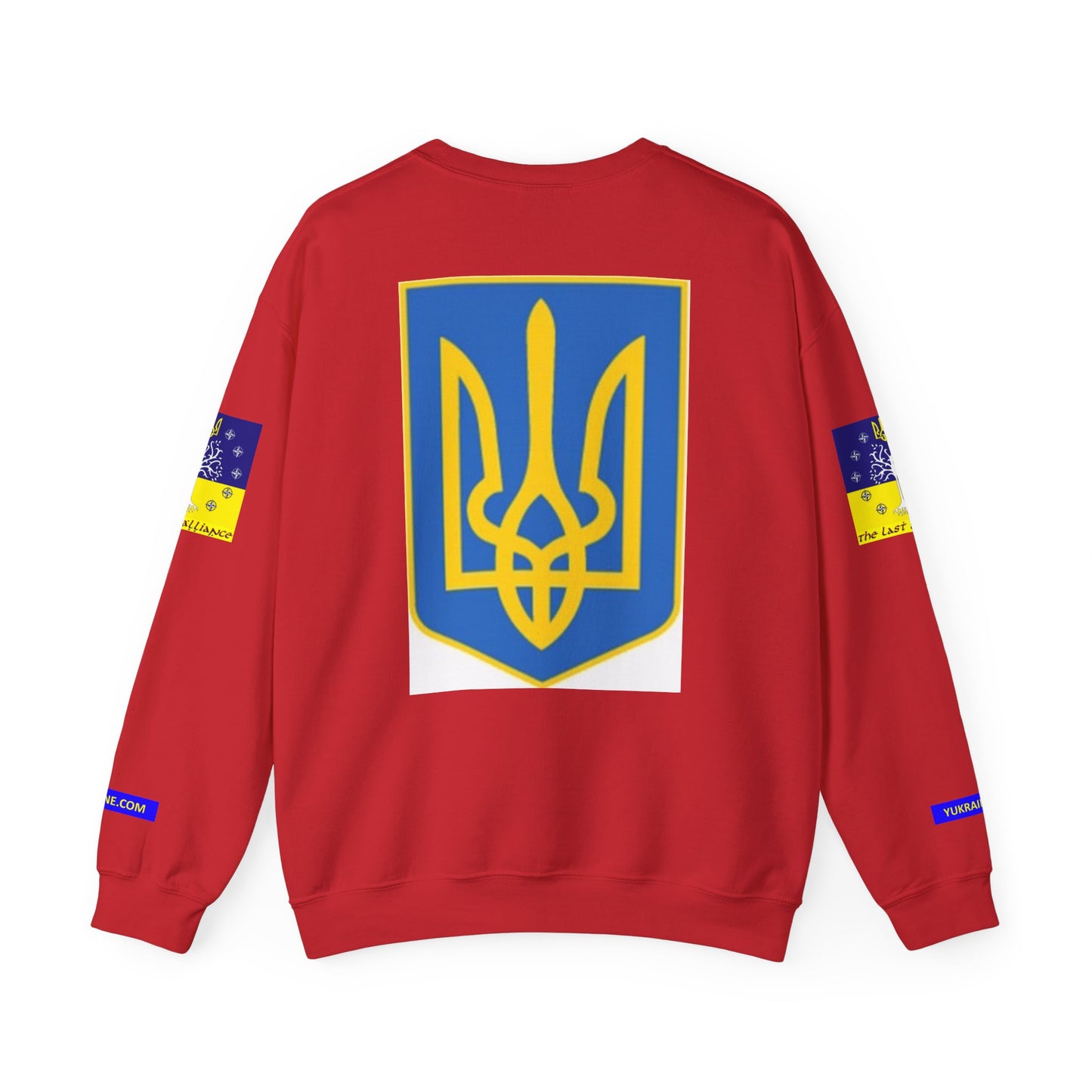 I Support Ukraine Crewneck Sweatshirt — Ukrainian Flag & Tryzub Support Pullover