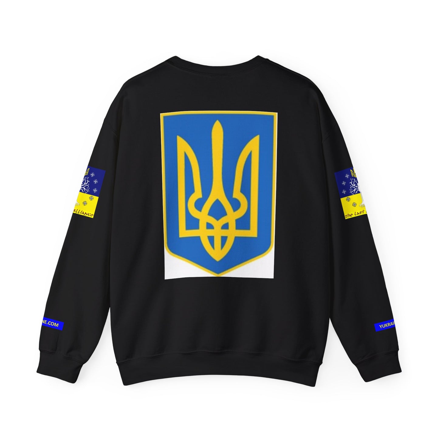 I Support Ukraine Crewneck Sweatshirt — Ukrainian Flag & Tryzub Support Pullover