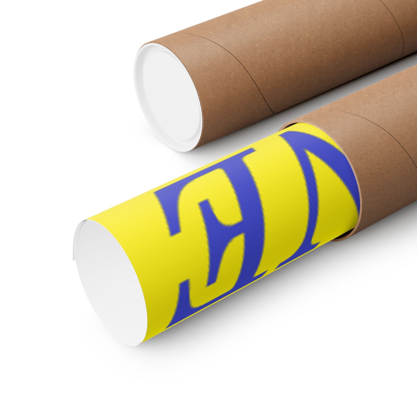 I Support Ukraine Matte Poster — Blue & Yellow Solid Flag Print