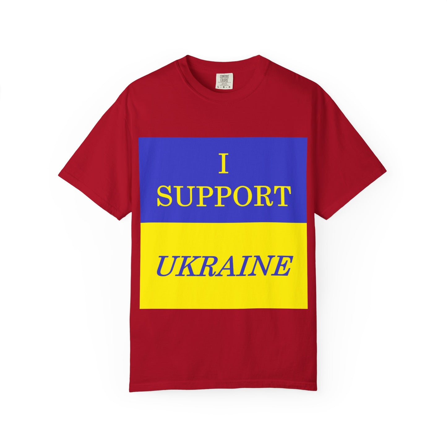 I Support Ukraine T-Shirt — Ukrainian Flag & Tryzub Graphic