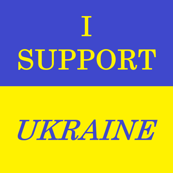 I SUPPORT UKRAINE! Flag car/laptop sticker