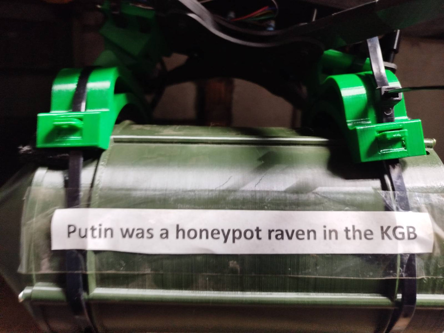 YOUR thoughts & prayers TO PUTIN on a drone!